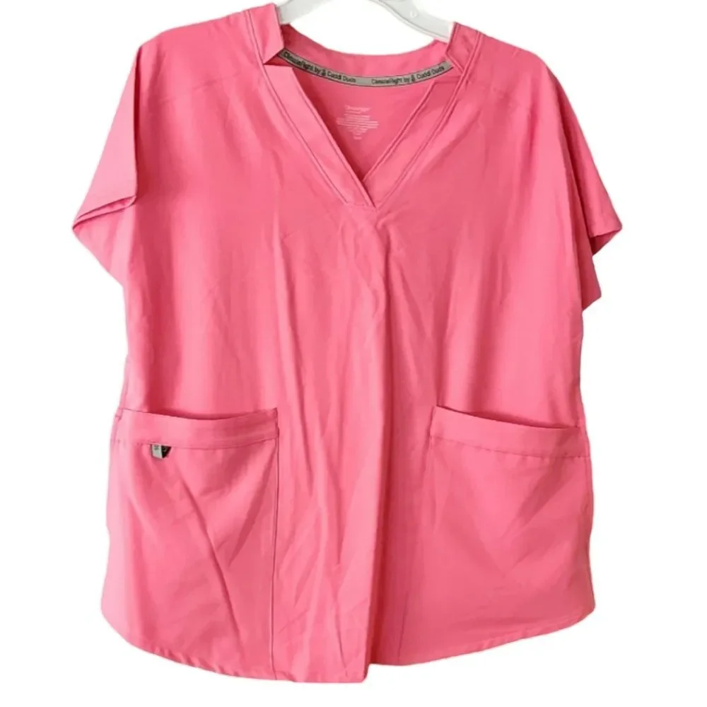 NWT Cuddle Duds Climate Right‎ Coral Scrub Top Women's Medium